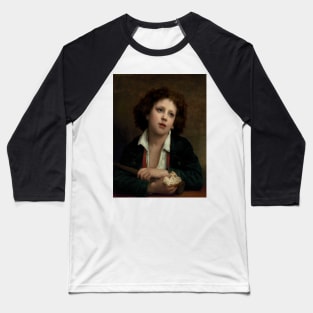 Enfant Italien Tenant Une Croute de Pain by William-Adolphe Bouguereau Baseball T-Shirt